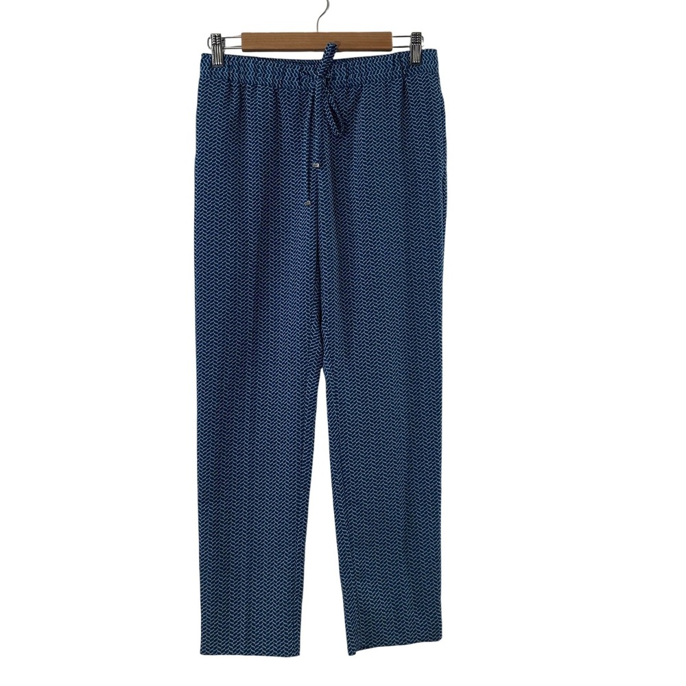 The Limited Blue White Chevron Geometric Print Drawstring‎ Pants XS PN695349